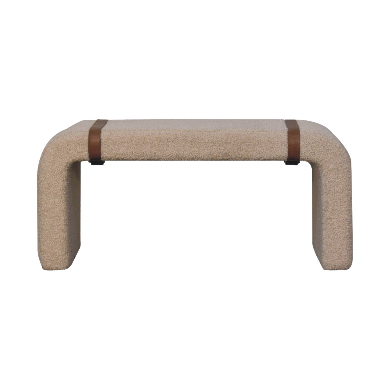 Boucle Leather Strap Bench