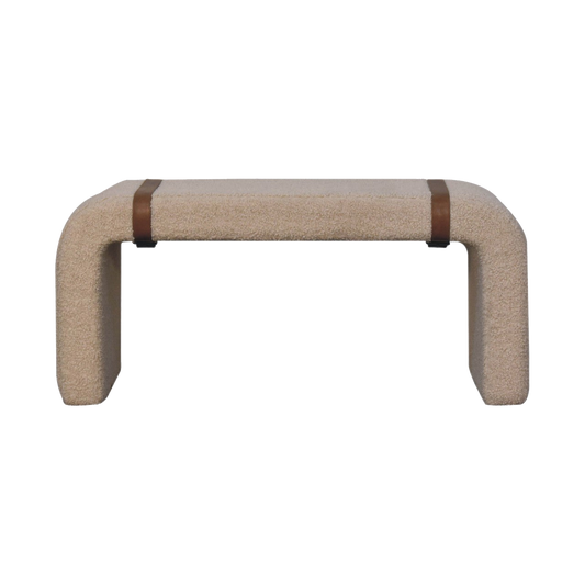 Boucle Leather Strap Bench