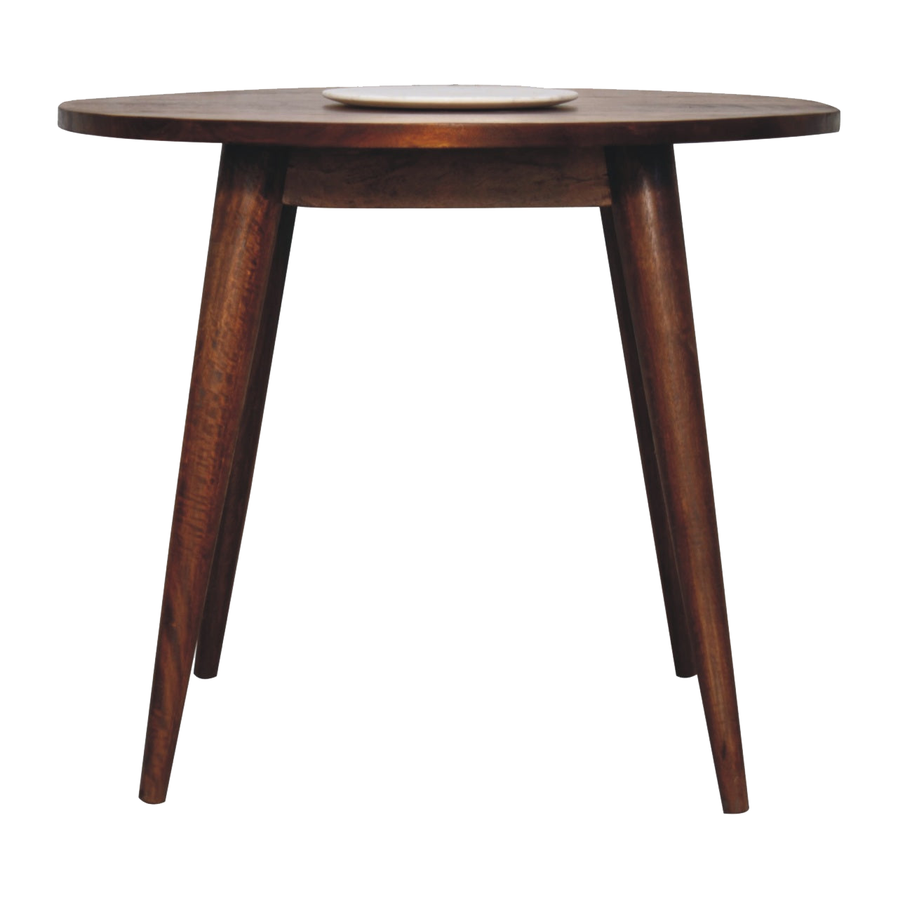 Chestnut Round Nordic End Table