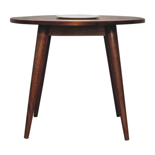 Chestnut Round Nordic End Table