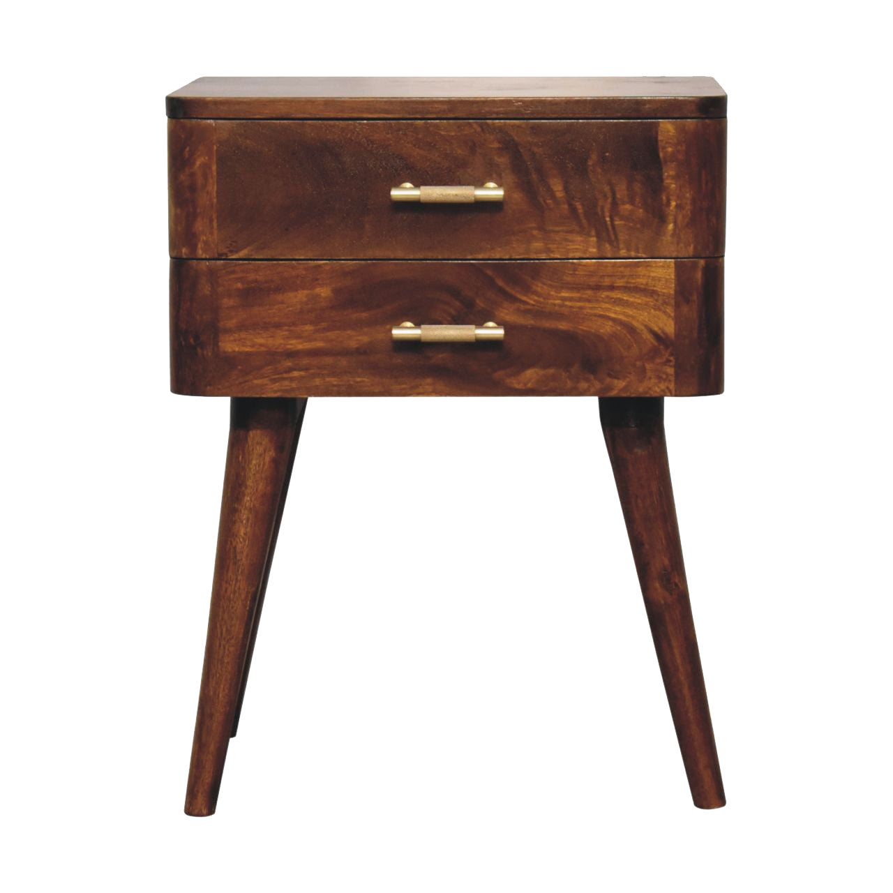 Chestnut T-Bar Nordic Bedside