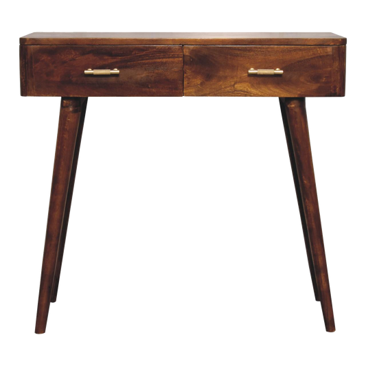Chestnut T-Bar Console Table