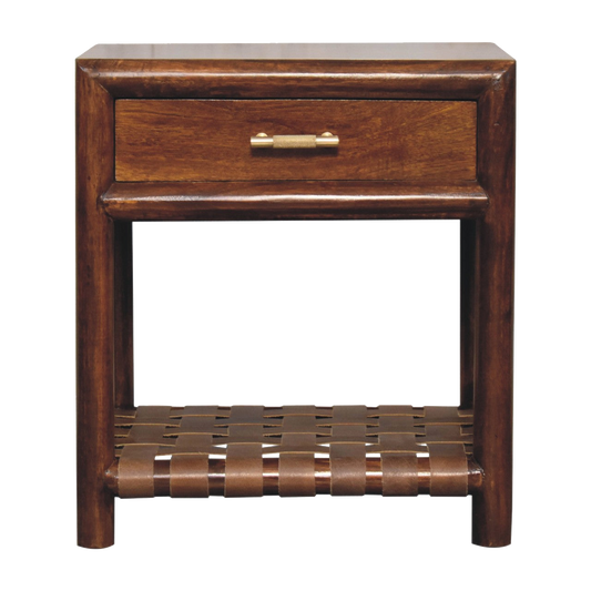 Chestnut T-Bar Bedside
