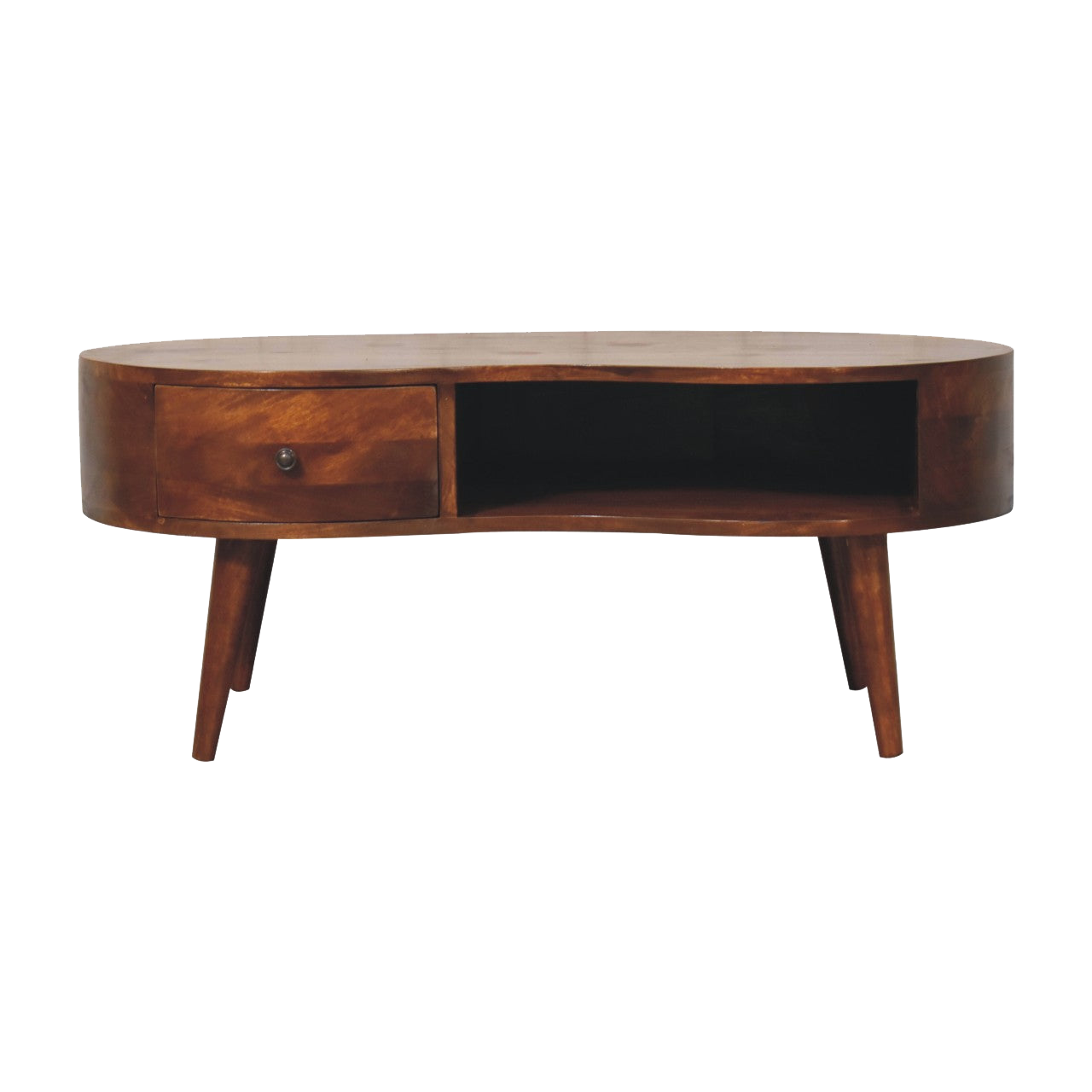 Large Chestnut Wave Coffee Table