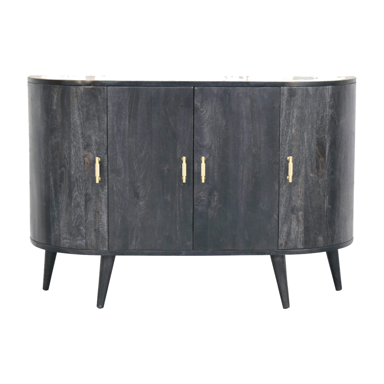 Ash Black T-Bar Quad Cabinet