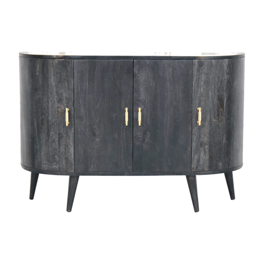 Ash Black T-Bar Quad Cabinet