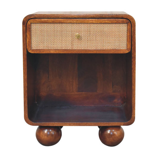Chestnut Open Woven Bedside