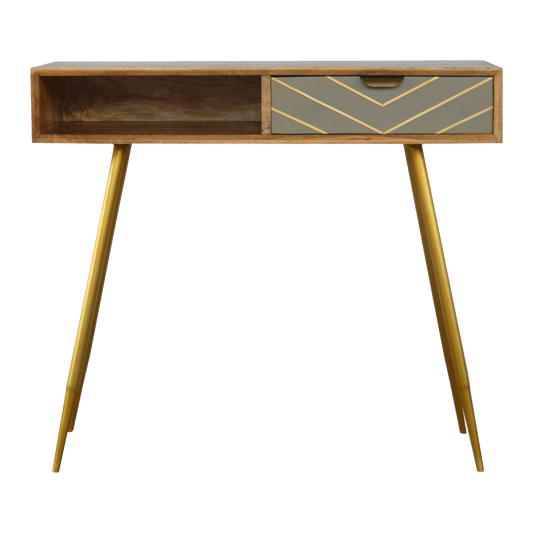 Cement Brass Writing Desk