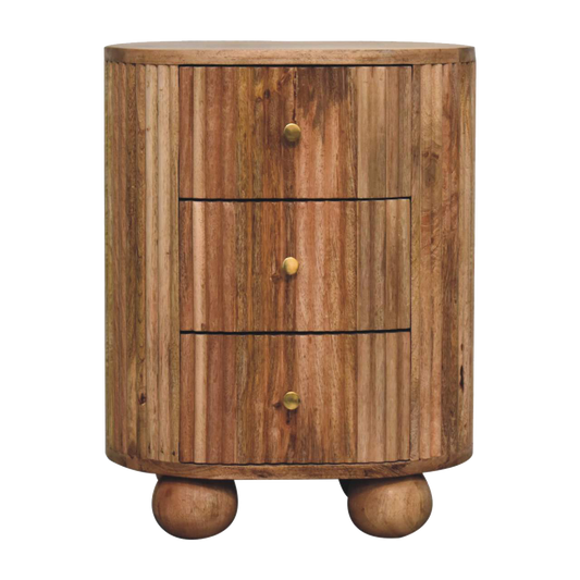 Soba Ball 3 Drawer Bedside