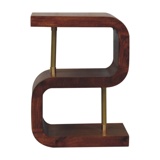 S-curve Brass Bedside