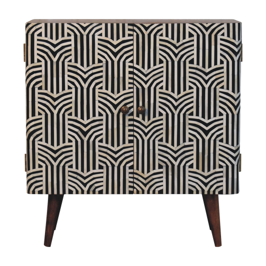 Honey Caramel Edessa Bone Inlay Cabinet