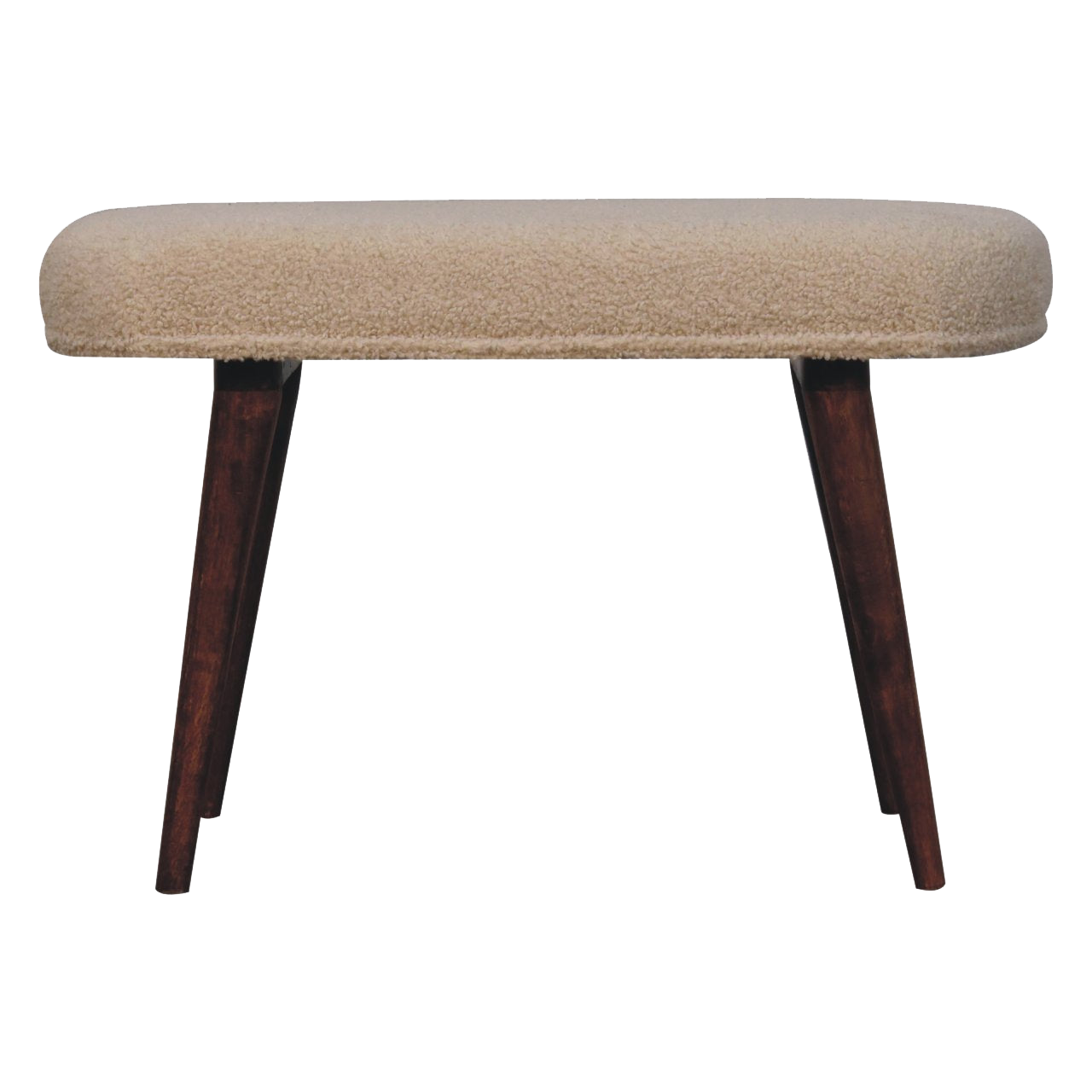 Honey Caramel Boucle Cream Nordic Bench