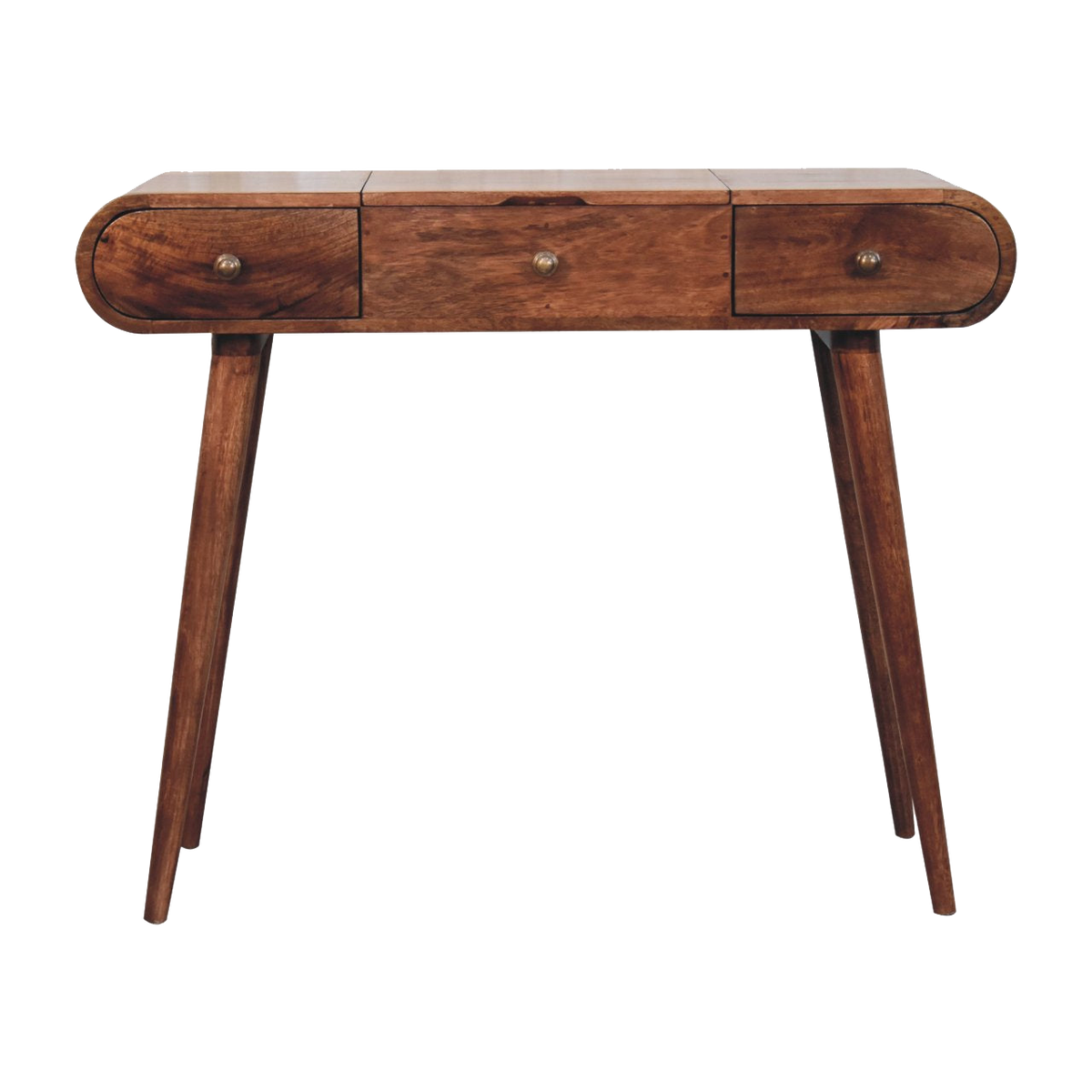 Honey Caramel Round Dressing Table