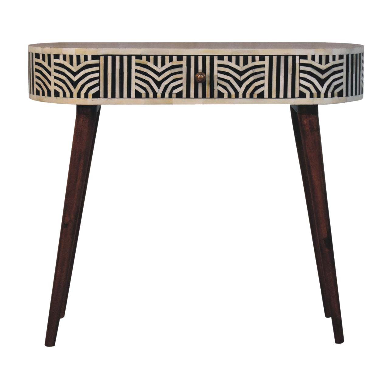 Honey Caramel Edessa Bone Inlay Console Table
