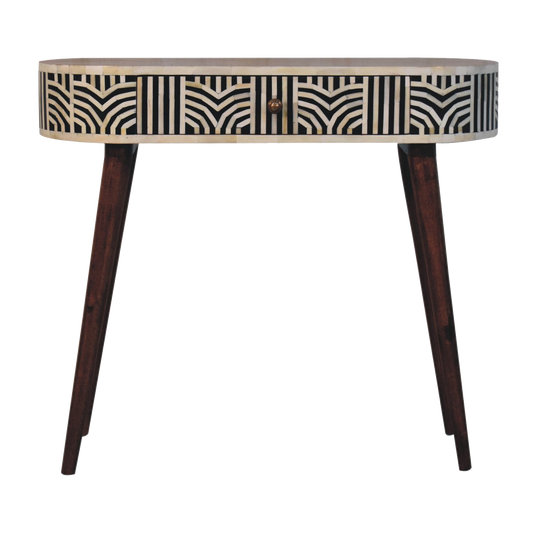 Honey Caramel Edessa Bone Inlay Console Table