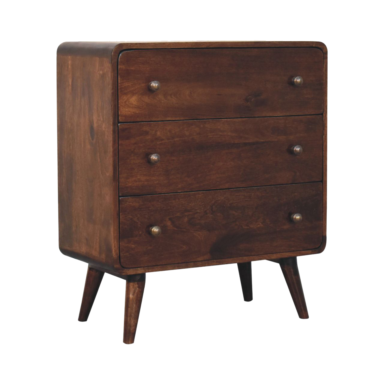 Curved California Walnut Chest