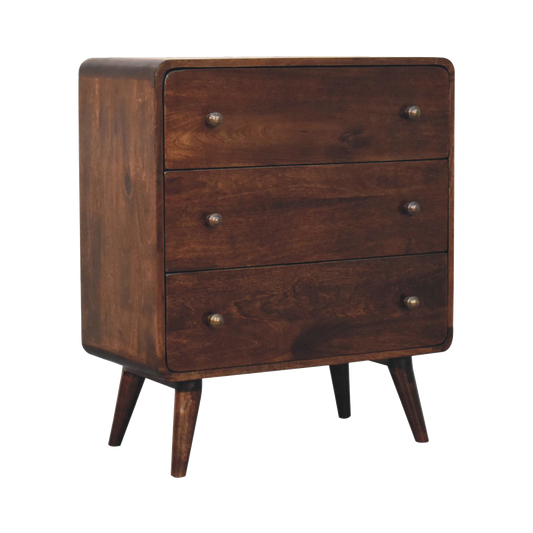 Curved California Walnut Chest