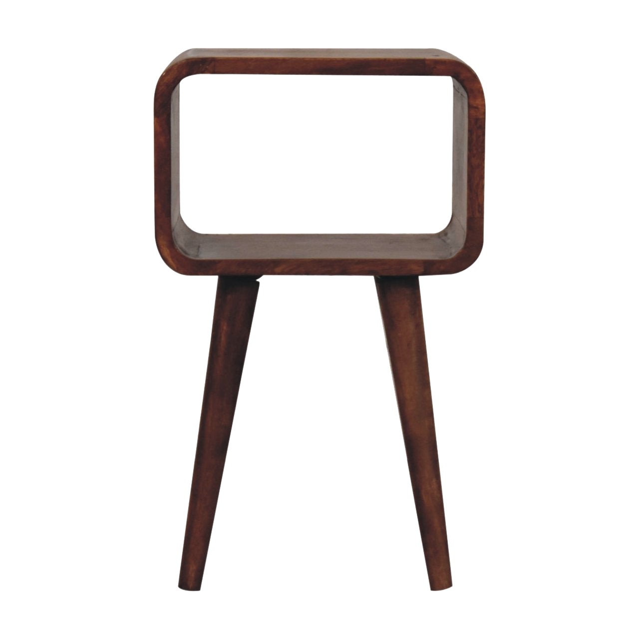 Mini Honey Caramel Curved Open Bedside