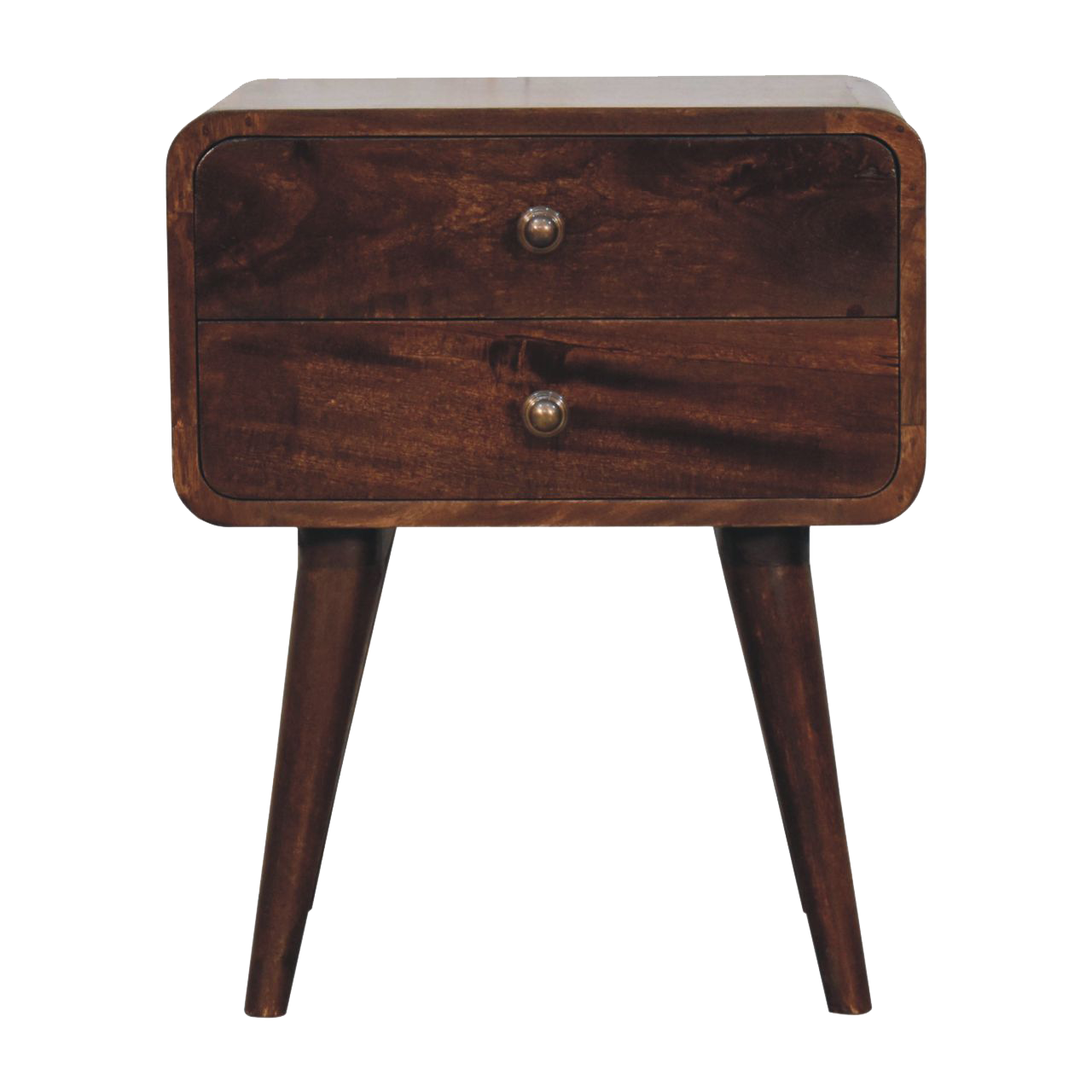 Curved California Walnut Bedside