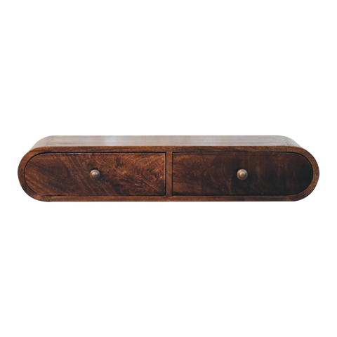 Wall Mounted California Walnut Console Table