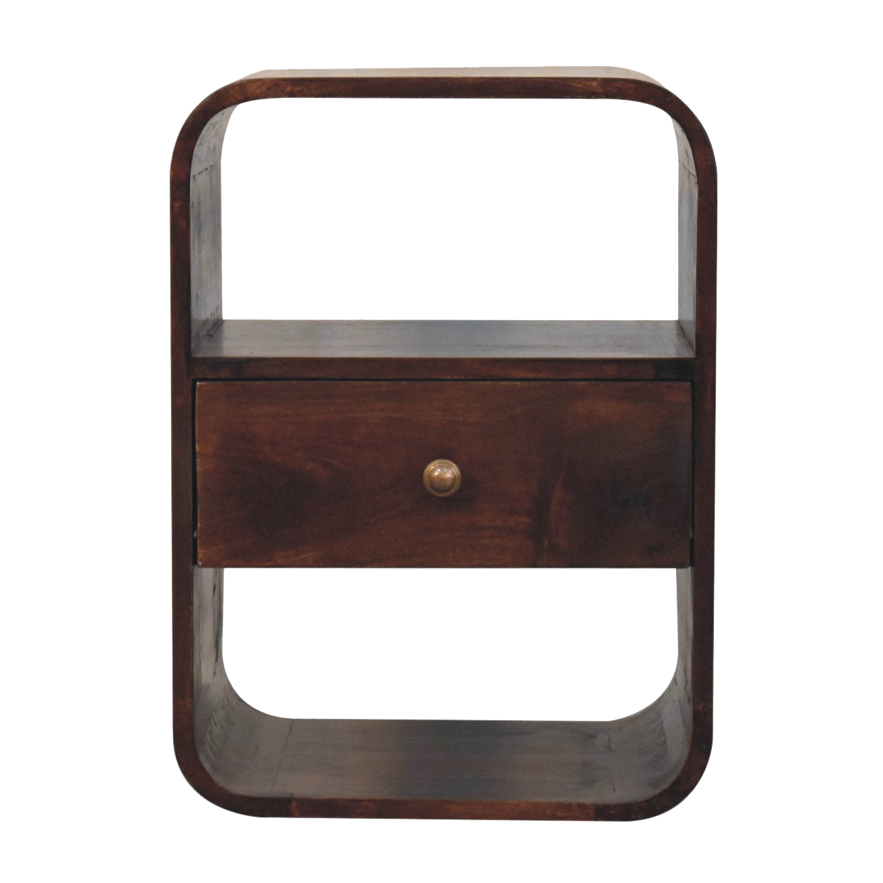 California Walnut Curved Edge Bedside