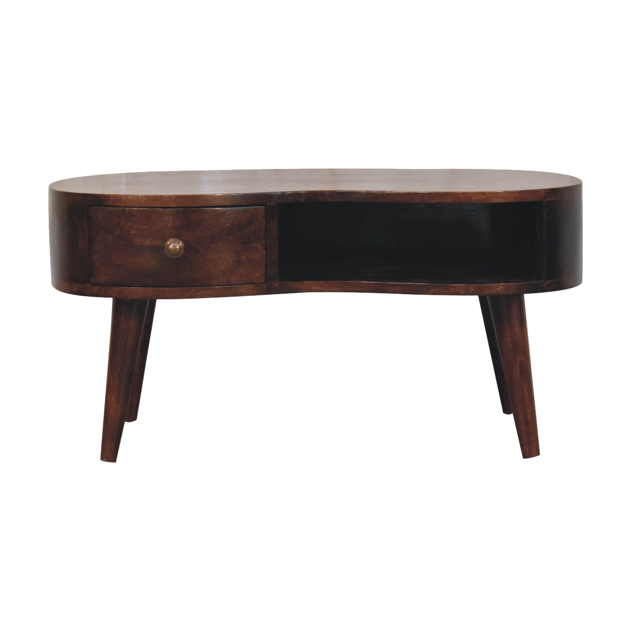 California Walnut Wave Coffee Table