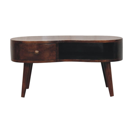 California Walnut Wave Coffee Table