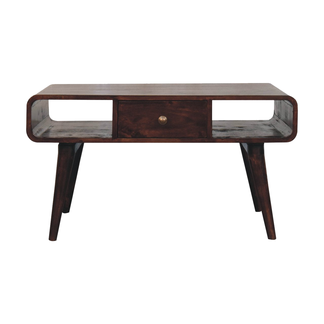 Curved California Walnut Coffee Table