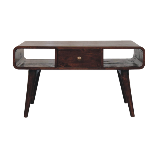 Curved California Walnut Coffee Table