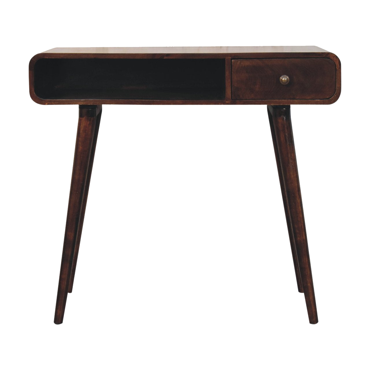 Curved California Walnut Writing Desk