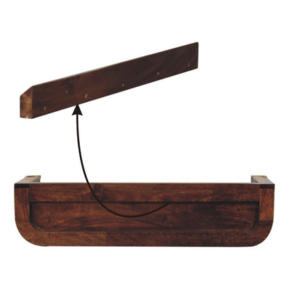 Indira California Walnut Floating Console Table