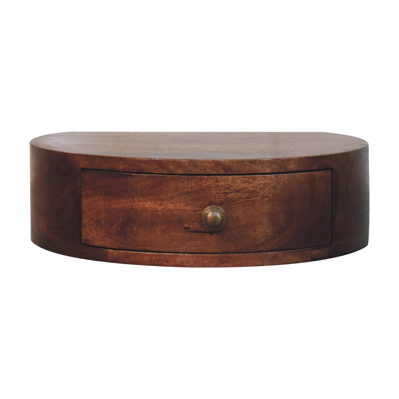 Honey Caramel Wall Mounted Rounded Bedside