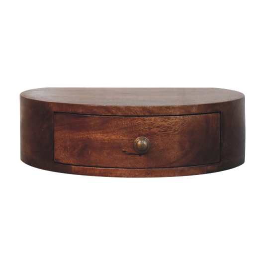Honey Caramel Wall Mounted Rounded Bedside