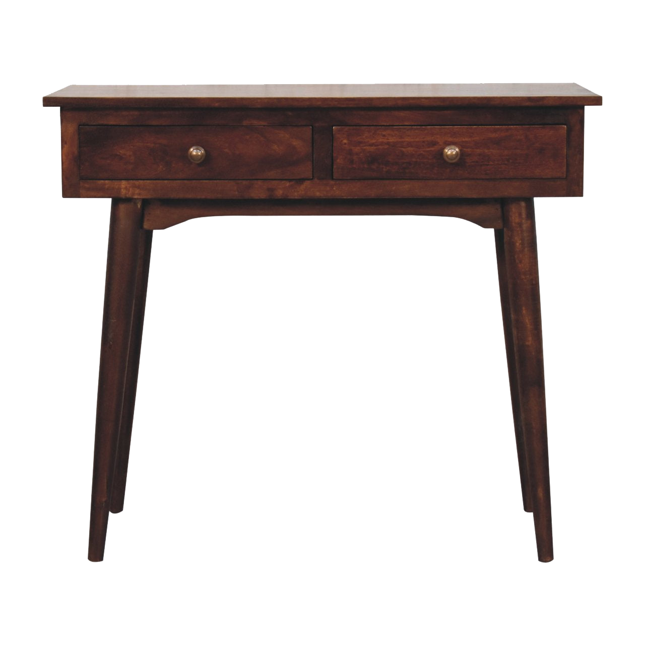 California Walnut Hallway 2 Drawer Console Table