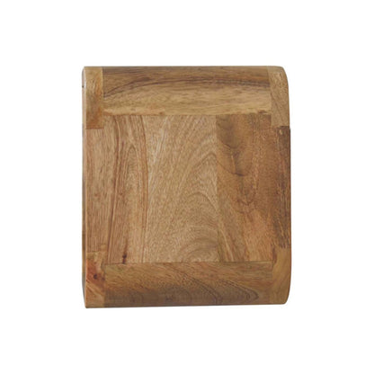 Extra Mini Wall Mounted Curved Oak-style Bedside with Open Slot
