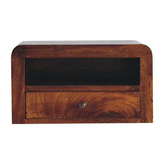 Chunky Chestnut Floating Bedside
