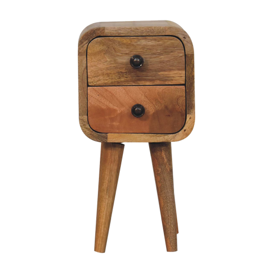 Extra Mini Curved Oak-ish Bedside