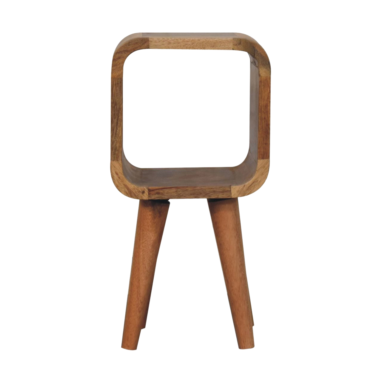 Extra Mini Minimalist Open Curved Oak-ish Bedside