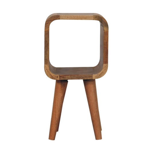Extra Mini Minimalist Open Curved Oak-ish Bedside