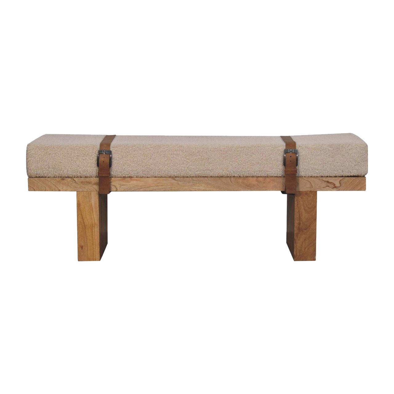 Belmont Cream Boucle Bench