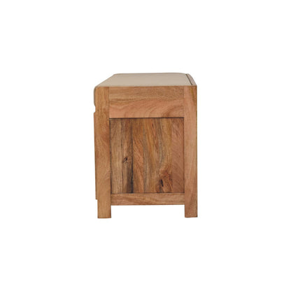 Shutter Oak-Style Shoe Bench
