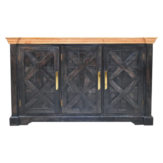 Regal Ash Black Rustic Sideboard