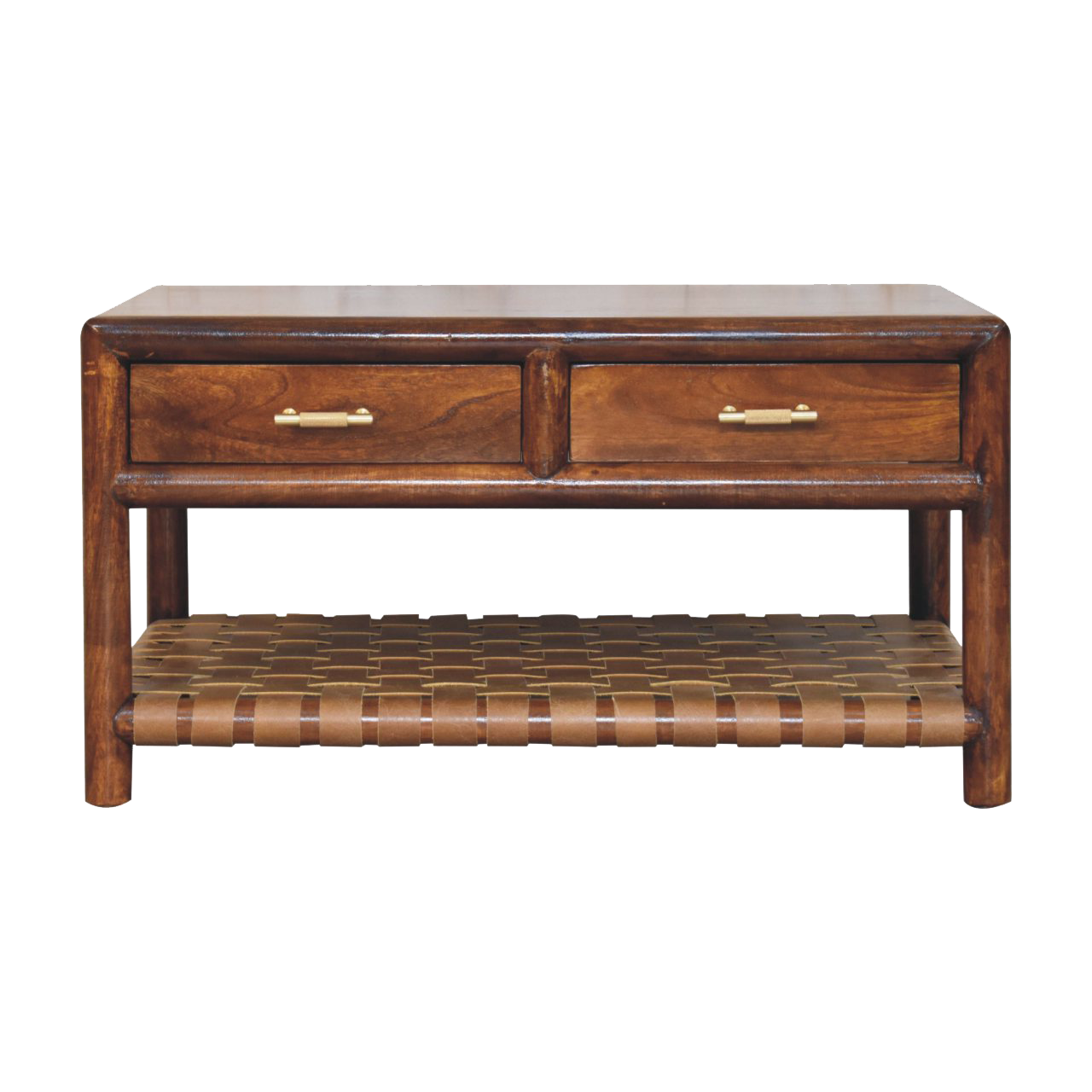 Regency Woven Console Table with 2 drawers