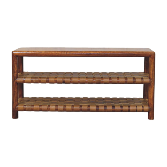 Regency Woven Chestnut 2 slot Shoe Rack