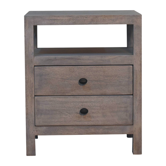 Acid Wash 2 Drawer Open Bedside