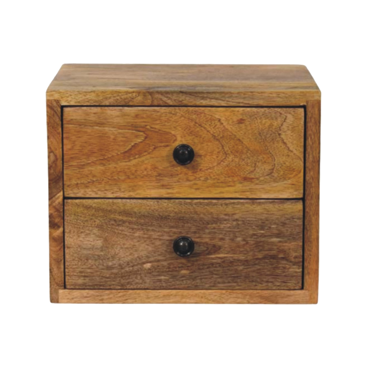 Solis 2-Drawer Oak-ish Wall Mounted Nightstand