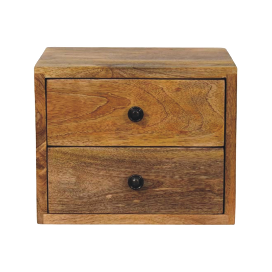 Solis 2-Drawer Oak-ish Wall Mounted Nightstand