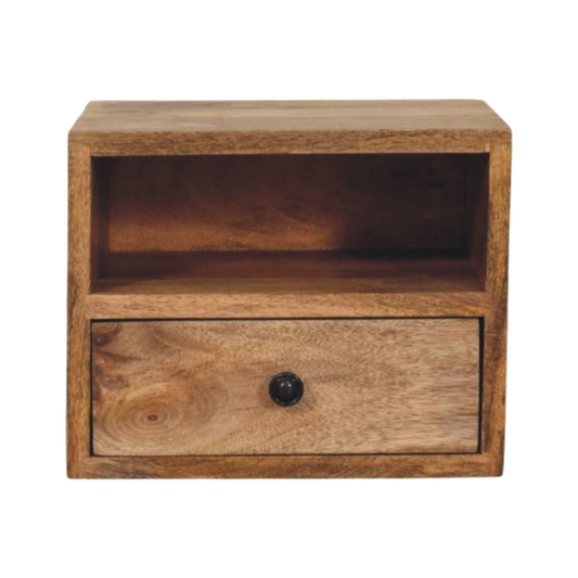 Solis 1-Drawer Oak-ish Wall Mounted Nightstand