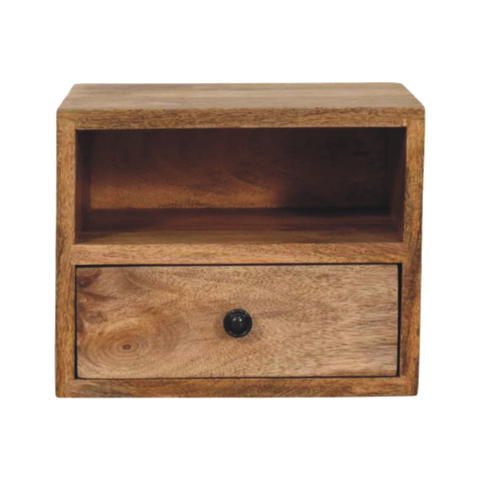 Solis 1-Drawer Oak-ish Wall Mounted Nightstand
