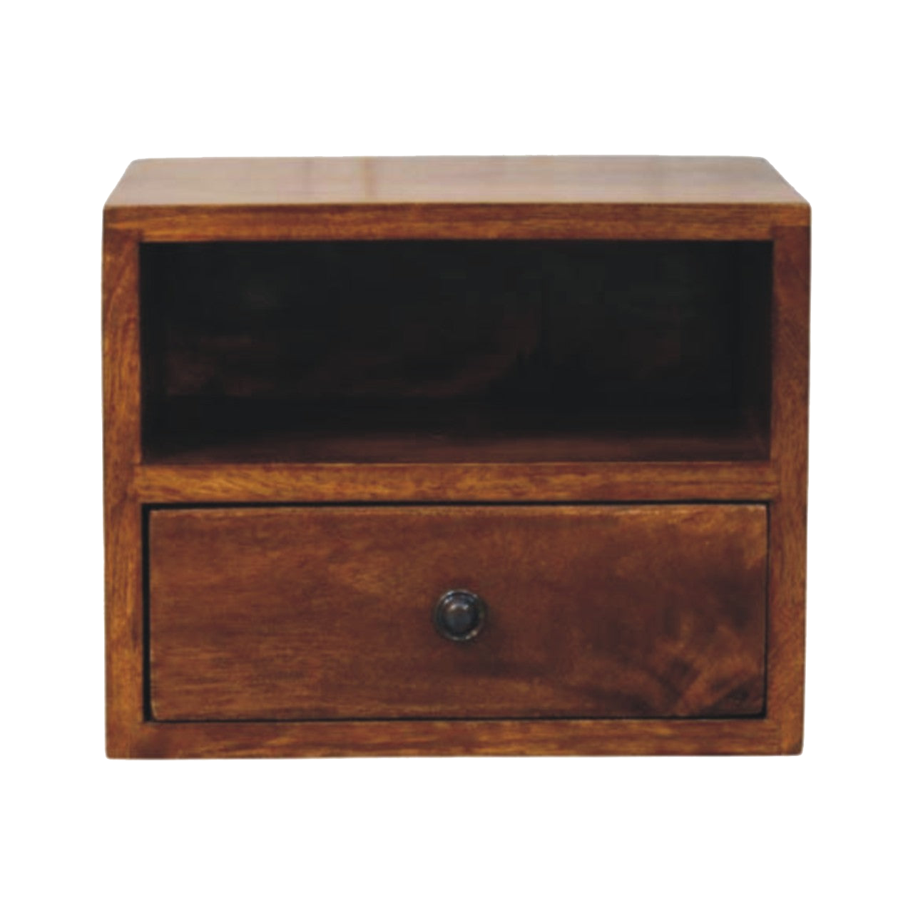 Solis 1-Drawer Chestnut Wall Mounted Nightstand